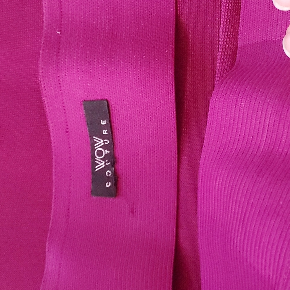 Wow Couture Magenta Bandage Pencil Skirt. Size M. - Picture 3 of 4